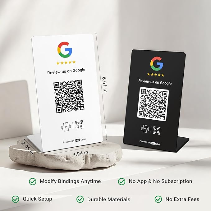 Hotlabel Review Stand 2-Pack + Black & White + - Image 3