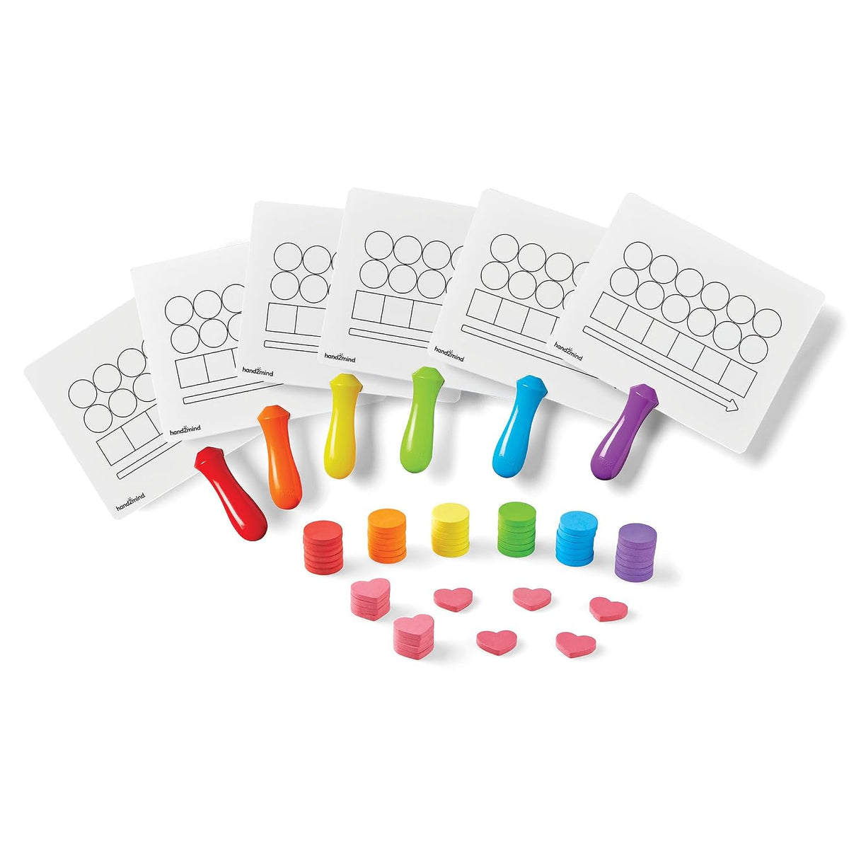 hand2mind Elkonin Box Magnetic Answer Board, Set of 6