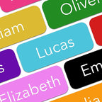 Personalized Name Labels Large Custom Name Stickers by BunnyBadges