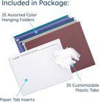 Blue Summit Supplies 25 Jewel Tone Hanging File Folders Letter Size - Image 2
