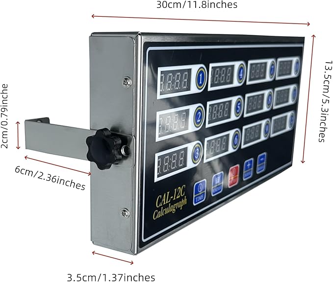 12 Channel Kitchen Timer Digital Kitchen Timer Loud Alarm Cooking Calculagraph - Image 3