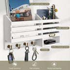 FifthQuarter Key Holder for Wall: Easy Mounted Key Rack and Mail Organizer - Image 6