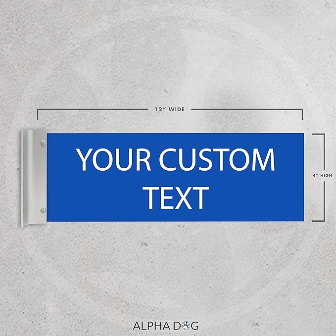 ALPHA DOG SIGNS Custom Projecting Hallway Nameplate, Personalized 2-Line Text - Image 2