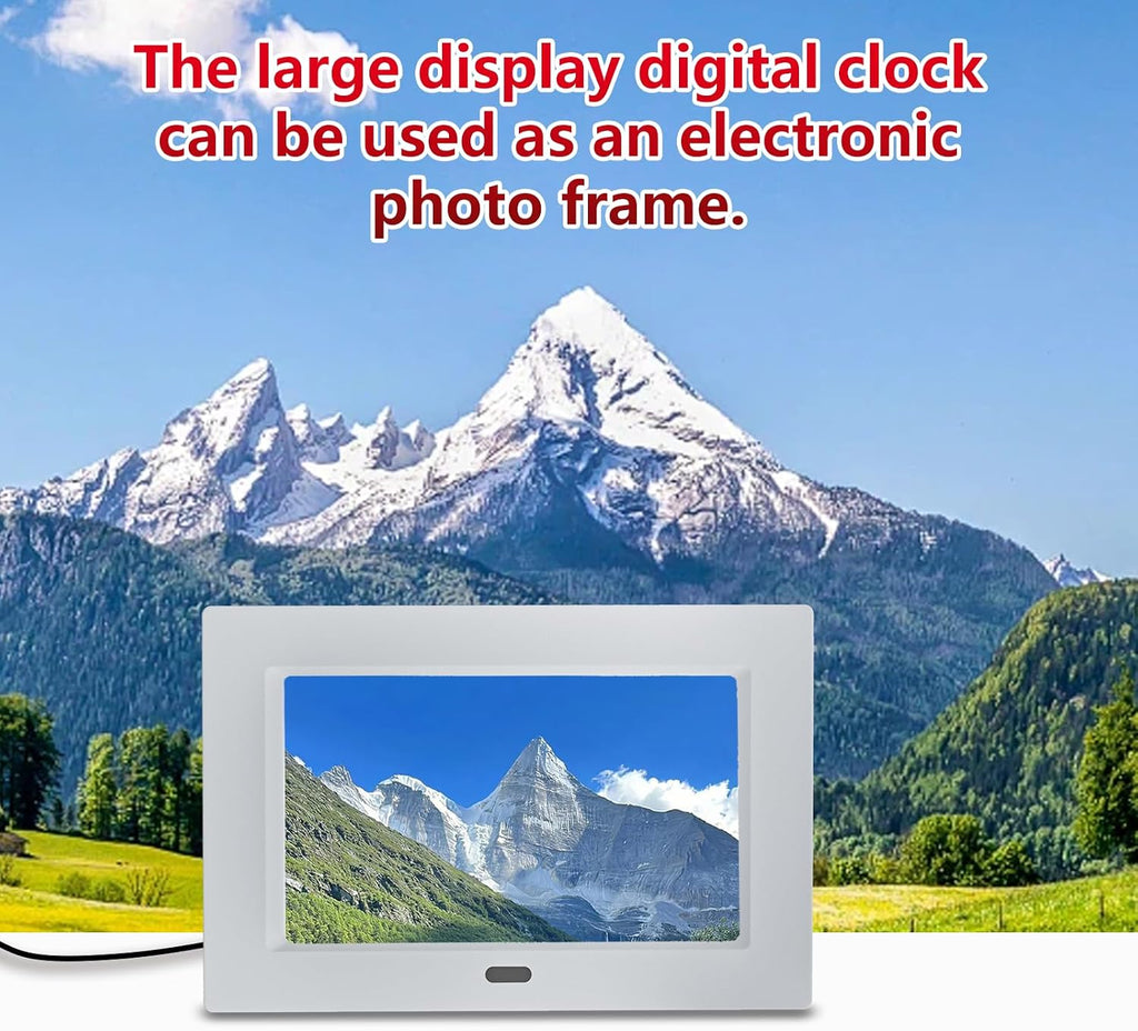 mrchydz 7 inch large display digital clocks alzheimer's on a desk or shelf
