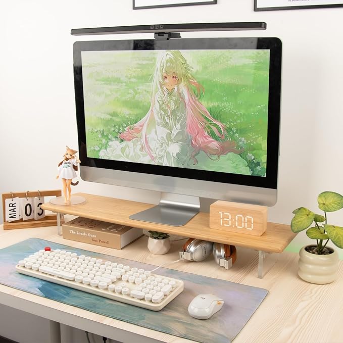 ROCDEER Bamboo Monitor Stand Riser - Image 8