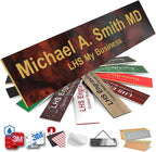 Engraved Name Plates for Door Sign Personalized Burlwood Plastic Plaque by LHS+My+Business