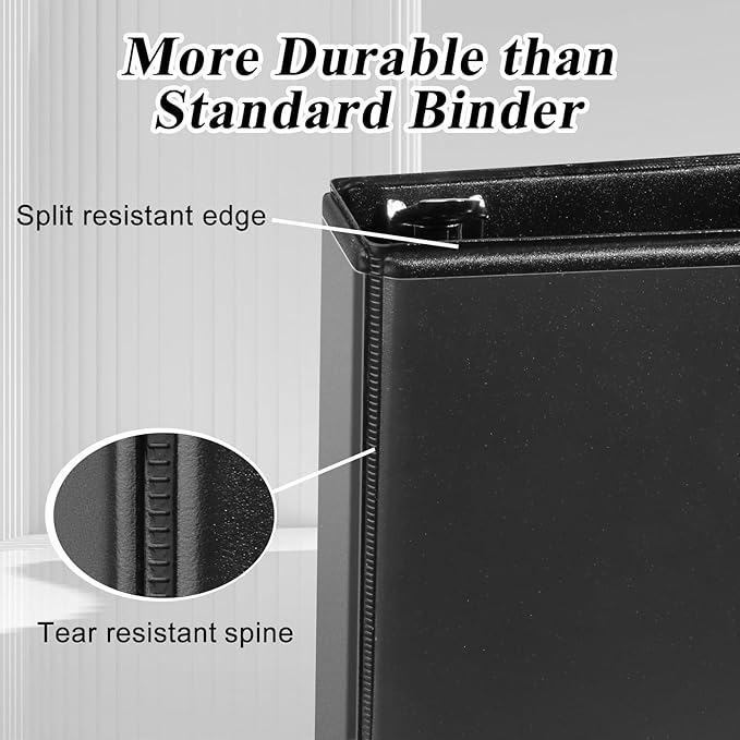 CIXILDTS 1-inch 3 Ring Binder Fit US Letter Size Paper, Presentation View Binder - Image 4