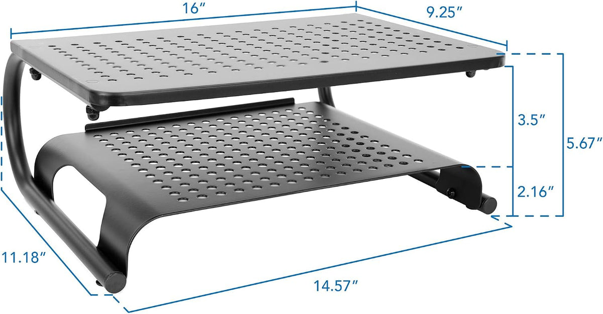 Mount-It! 2 Tier Desk Organizer Riser | Computer Monitor Stand with Keyboard ...