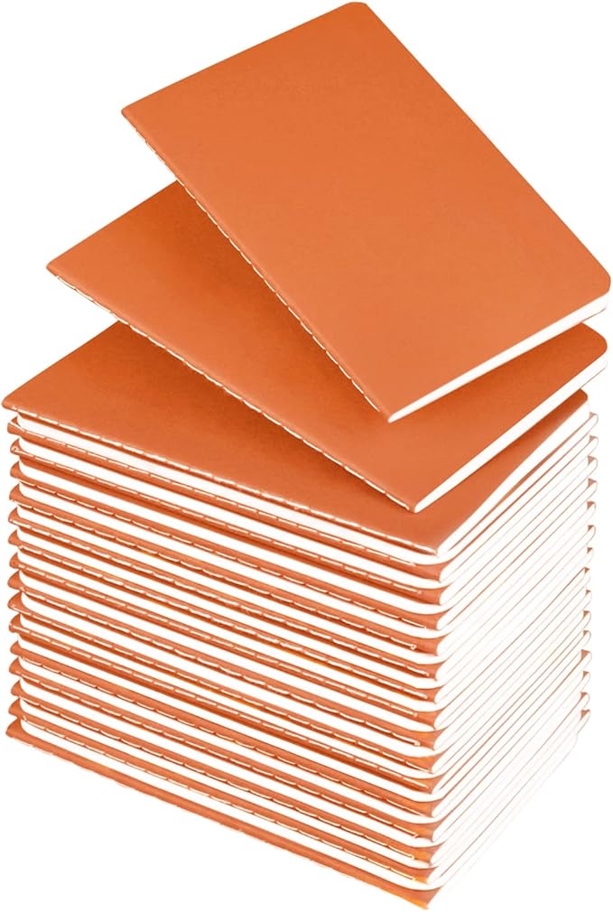 Lzerking Mini Notebooks Bulk 36 Pack Small Pocket Journal Notepads-Orange Cover by Lzerking