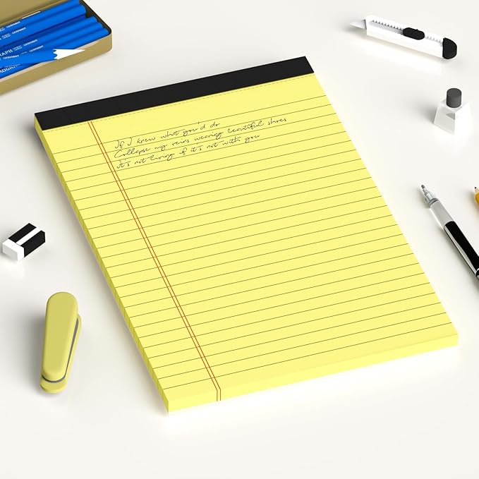 Small Note Pads 5x8" – 6 Vibrant Colors Notepad, College Ruled, 30 Sheets Each - Image 7