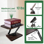 Book Stand for Reading, 360° Rotating Book Holder for Desk, Heavy Duty Bible Stand with Page Clips, Adjustable Height for Thick Textbooks, Cookbooks, Music Book