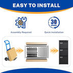 BYNSOE 3 Drawer File Cabinet - Image 4