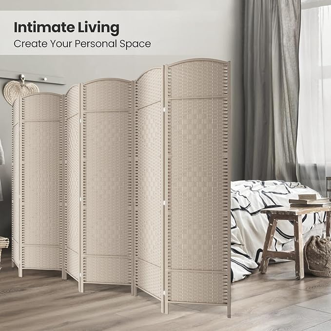 Cocosica 6 Panel Room Divider, 6Ft Folding Privacy Screen, Tall - Image 4