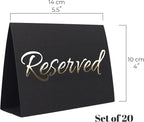 20 Pack Black Reserved Table Sign - Image 3