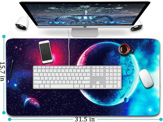 Naukay Gaming Mouse Pad, 31.5x15.7 inch Large Extended Computer Keyboard Mouse - Image 6