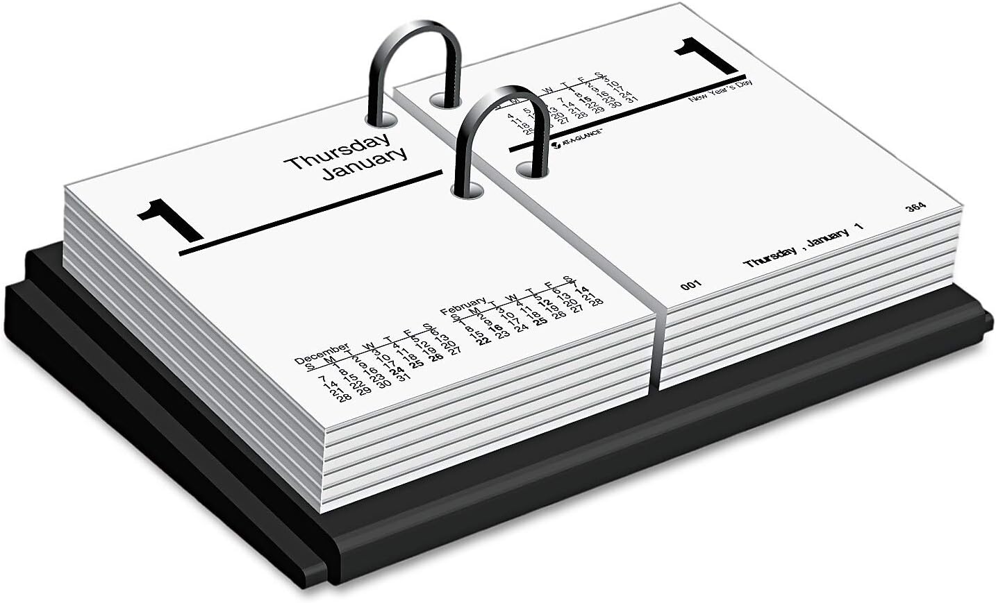 At-A-Glance E1900 Desk Calendar Base, Black, 3-Inch X 3 3/4-Inch