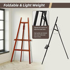 Stuelloaf Large A-Frame Wooden Painting Display Walnut Easel, Large Adjustable - Image 5