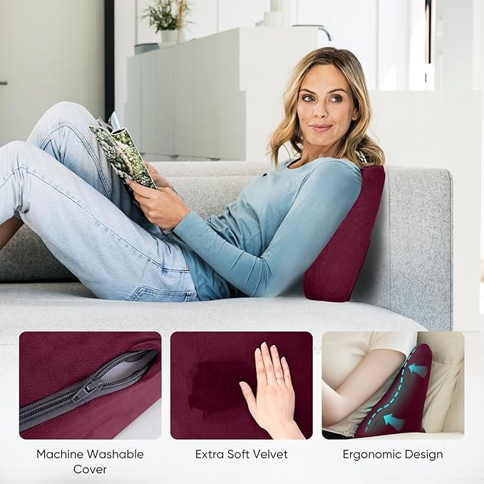AHUAWA Back Support Pillow for Recliner Chair, Memory Foam Couch Back Cushions - Image 6