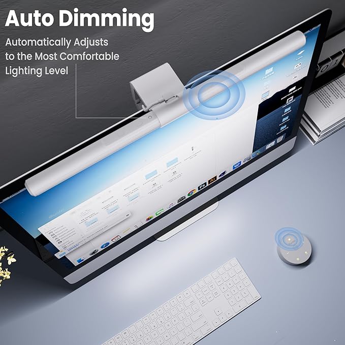 Quntis Monitor Light Bar Pro White, Eye-Care No Glare USB Computer Lamp - Image 5