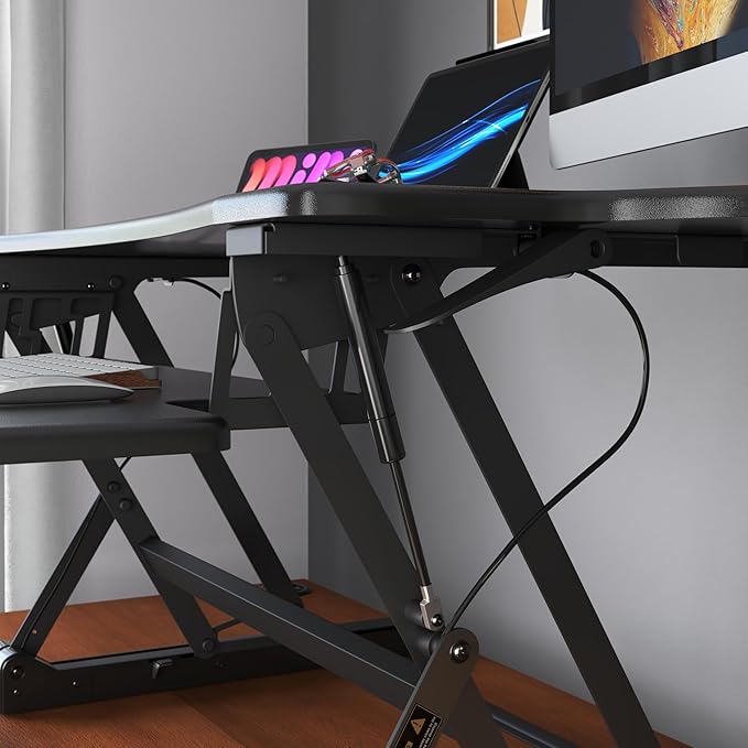 Mount-It! Standing Desk Converter, Height Adjustable from 6"–19.25", Extra - Image 5