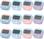 Weewooday 12 Pcs Digital Kitchen Magnetic Timer Bulk Classroom Count up by Weewooday