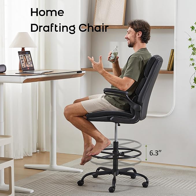 Drafting Chair Tall Office Chair - Image 5