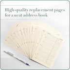 Gallery Leather Address Book Refill Replacement Pages - Image 5
