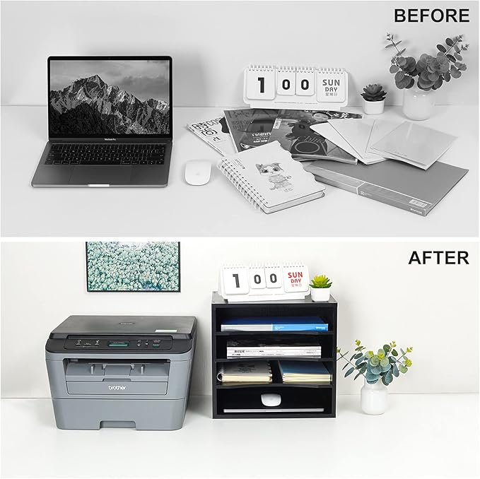 PAG Mail Sorter Organizer, Wood Countertop Literature Organizer, Office - Image 5
