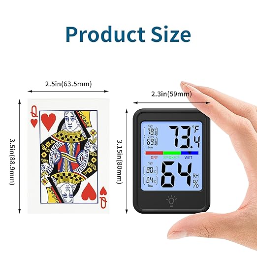 Digital Thermometer Hygrometer, Indoor Wall Thermometer, Indoor Humidity - Image 2