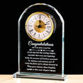 Movdyka Congratulation Gifts for Women Men, New Job Promotion Crystal Clock | Congratulation Gifts for Women Men, Congrats on New Job Promotion Gift for Coworkers Leader Employee, Crystal Plaque Decor
