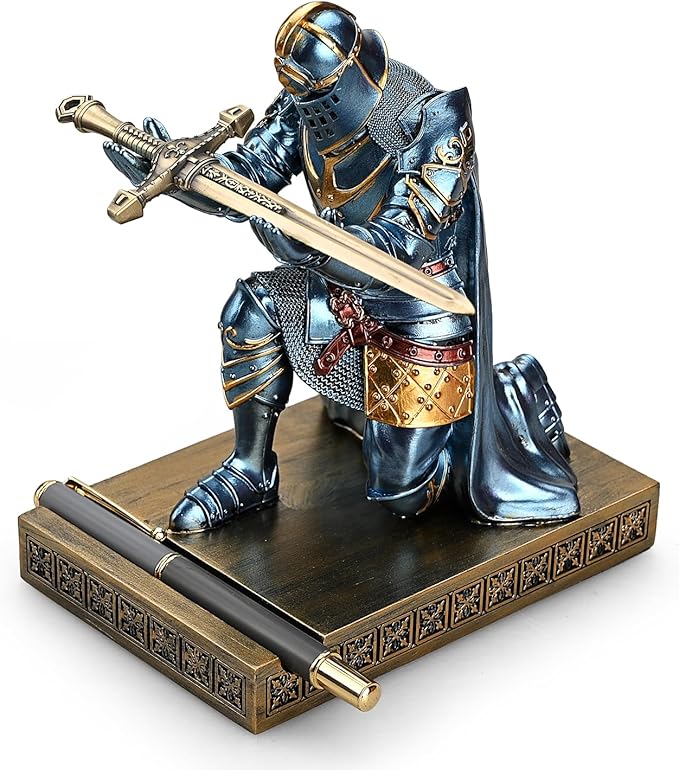 HDMbigmi King's Guard Leader Cloak Warrior Knight Pen Holder Mobile Phone Stand - Image 5