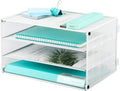 EASEPRES 3 Tier Mesh Desk Organizer Tray, Desktop Mail File Paper Letter Folder by EASEPRES
