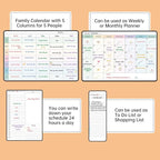 Magnetic Weekly Dry Erase Whiteboard Calendar&Monthly Calendar&Daily Planner&to - Image 3