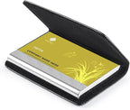 Wisdompro Business Card Holder, 2-Sided PU Leather Folio Name Card Holder - Image 8