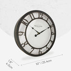 Presentime & Co 10" Farmhouse Series Wall Clock, Vintage Style, Retro Clock - Image 7