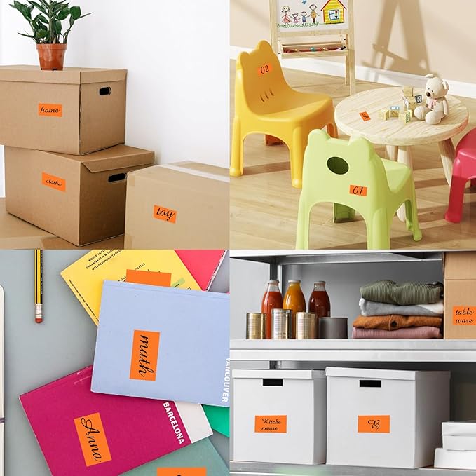STARLIBOO Colored Labels Stickers 3 x 2 Inch, Removable Rectangle Moving Labels - Image 5