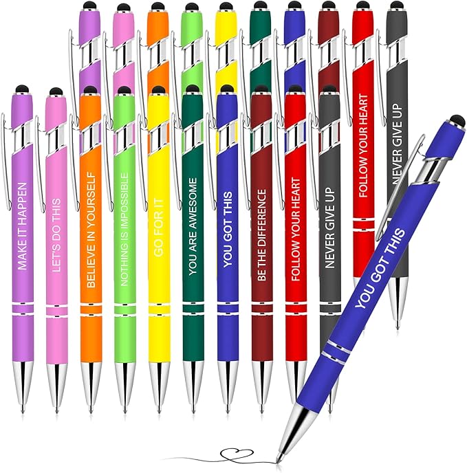 Greengines 20 Pieces Inspirational Pens, Motivational Ballpoint Pen - Image 8