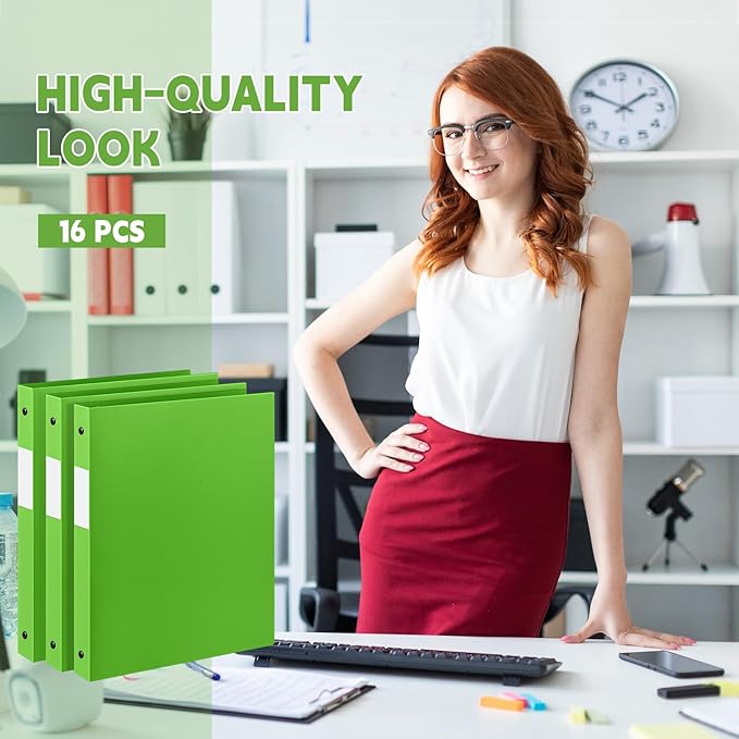 Henoyso 16 Pcs 3 Ring Binder 0.5 Inch Round Fits Letter Size 8.5'' x 11'' Paper - Image 5