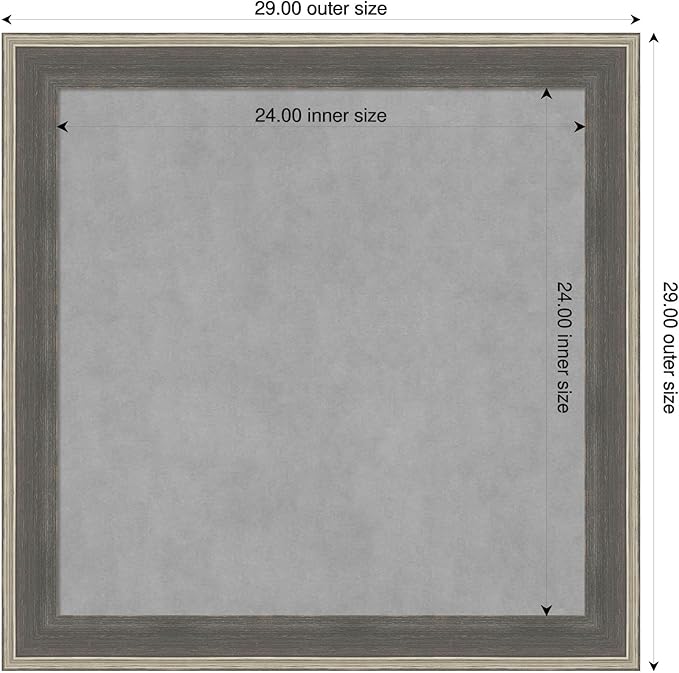 Amanti Art Grey Framed Magnetic Board 29x29 Medium Vision Board - Image 2