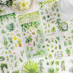 Flower Stickers 576+ PCS Vintage Floral PET with Metal Tweezer | Transparent PET, Waterproof, 36 Sheets Floral Designs, Pre-Cut, Scrapbook Decorations For Scrapbooks & Collage Journals