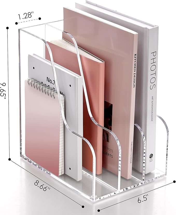SANRUI Acrylic File Organizer, Compact Desk Organizer - Image 6