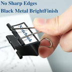 30 Pack Binder Clips with Labels, 2.4 Inch Extra Large Binder Clips Big Paper - Image 5