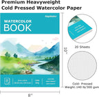 Hapikalor 8"x10" Watercolor Paper Pad, 140lb/300gsm Artist Painting Drawing - Image 2