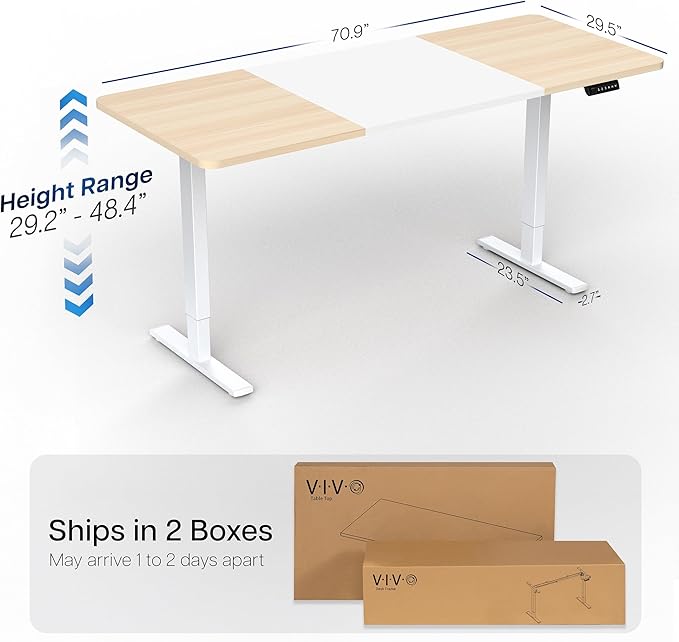 VIVO Electric 71 x 30 in Standing Desk, Memory Height Adjustment, 1B Series - Image 3