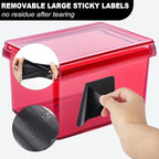 100 Pcs Labels for Storage Bins, 6 x 4 inch Black Large Label Stickers - Image 4