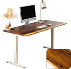 Standing Desk – Walnut Solid Wood Desk, Natural Live Edge, Adjustable Height by ModernWoodStyle