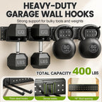 garage tool organizer wall mount, 49.5 inch heavy, close-up detail