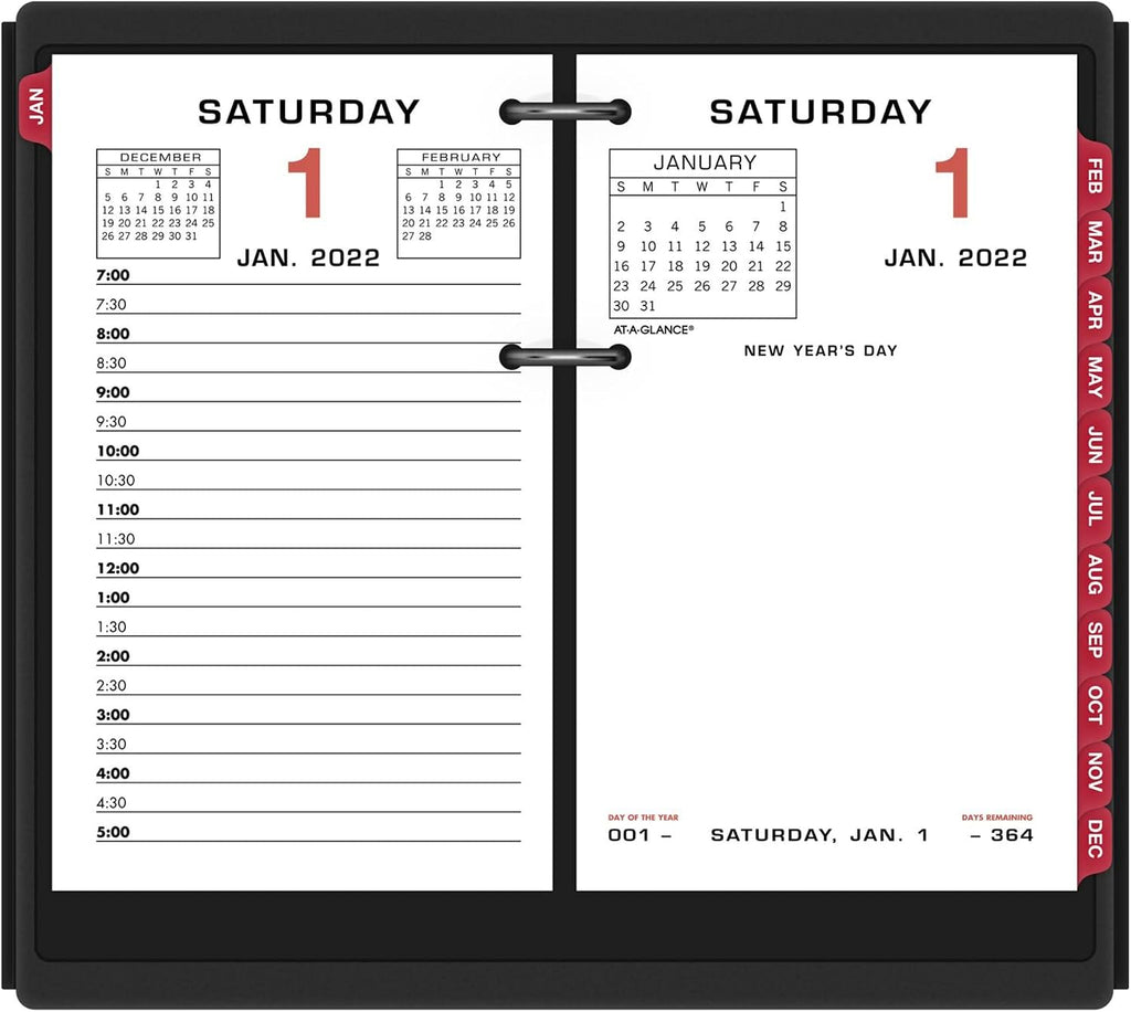 2022 Daily Desk Calendar Refill by AT-A-GLANCE, 3 1/2" X 5 27/32", Loose-Leaf (E71750)