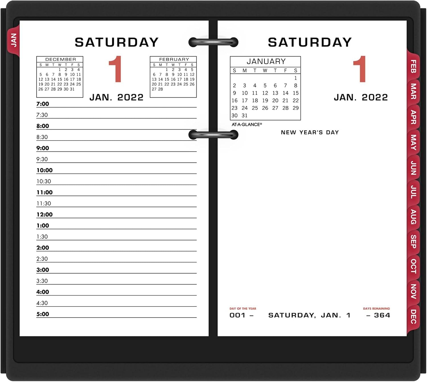 2022 Daily Desk Calendar Refill by AT-A-GLANCE, 3 1/2" X 5 27/32", Loose-Leaf (E71750)