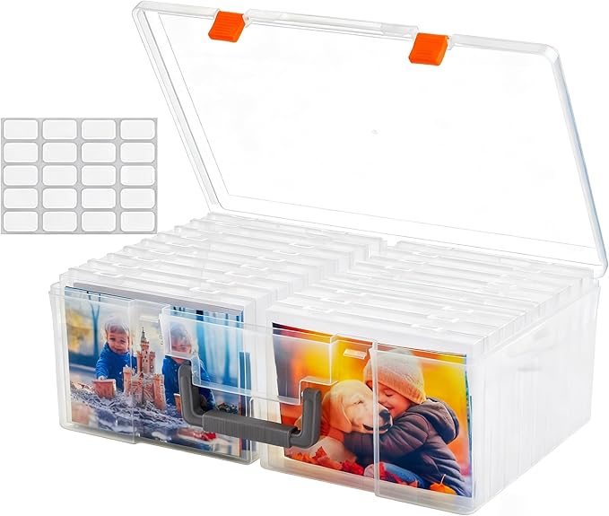 Photo Storage Box 5 x 7 Inches, 18 Inner Extra Large Photo Boxes by PAKCHOICE